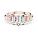 Gold Half Eternity Prong Baguette Lab Grown Diamond Nirex Ring