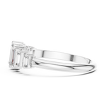 Gold Half Eternity Prong Baguette Lab Grown Diamond Nirex Ring