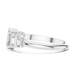 Gold Half Eternity Prong Baguette Lab Grown Diamond Nirex Ring