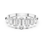 Gold Half Eternity Prong Baguette Lab Grown Diamond Nirex Ring