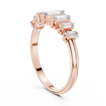 Gold Half Eternity Prong Baguette Lab Grown Diamond Nirex Ring