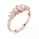 Gold Half Eternity Prong Baguette Lab Grown Diamond Nirex Ring