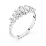 Gold Half Eternity Prong Baguette Lab Grown Diamond Nirex Ring