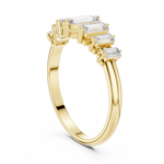 Gold Half Eternity Prong Baguette Lab Grown Diamond Nirex Ring