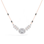 Oval Halo Pear Wing Lab Grown Diamond Seraphine Mangalsutra Necklace