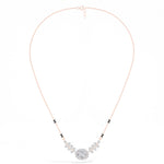 Oval Halo Pear Wing Lab Grown Diamond Seraphine Mangalsutra Necklace