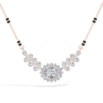 Oval Halo Pear Wing Lab Grown Diamond Seraphine Mangalsutra Necklace