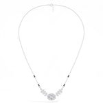 Oval Halo Pear Wing Lab Grown Diamond Seraphine Mangalsutra Necklace