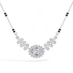 Oval Halo Pear Wing Lab Grown Diamond Seraphine Mangalsutra Necklace