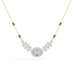 Oval Halo Pear Wing Lab Grown Diamond Seraphine Mangalsutra Necklace
