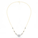 Oval Halo Pear Wing Lab Grown Diamond Seraphine Mangalsutra Necklace