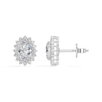 Oval Halo Lab Grown Diamond Stud Meara Earrings 