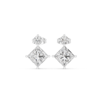 Gold 2Ct Drop Solitaire Design Princess Lab Grown Diamond Zavra Earring