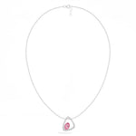 Pink Gemstone & Lab Grown Diamond Halo Aveline Pendant 
