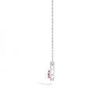 Pink Gemstone & Lab Grown Diamond Halo Aveline Pendant 