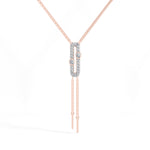 Round Lab Grown Diamond Fringe Y-Sabine Pendant