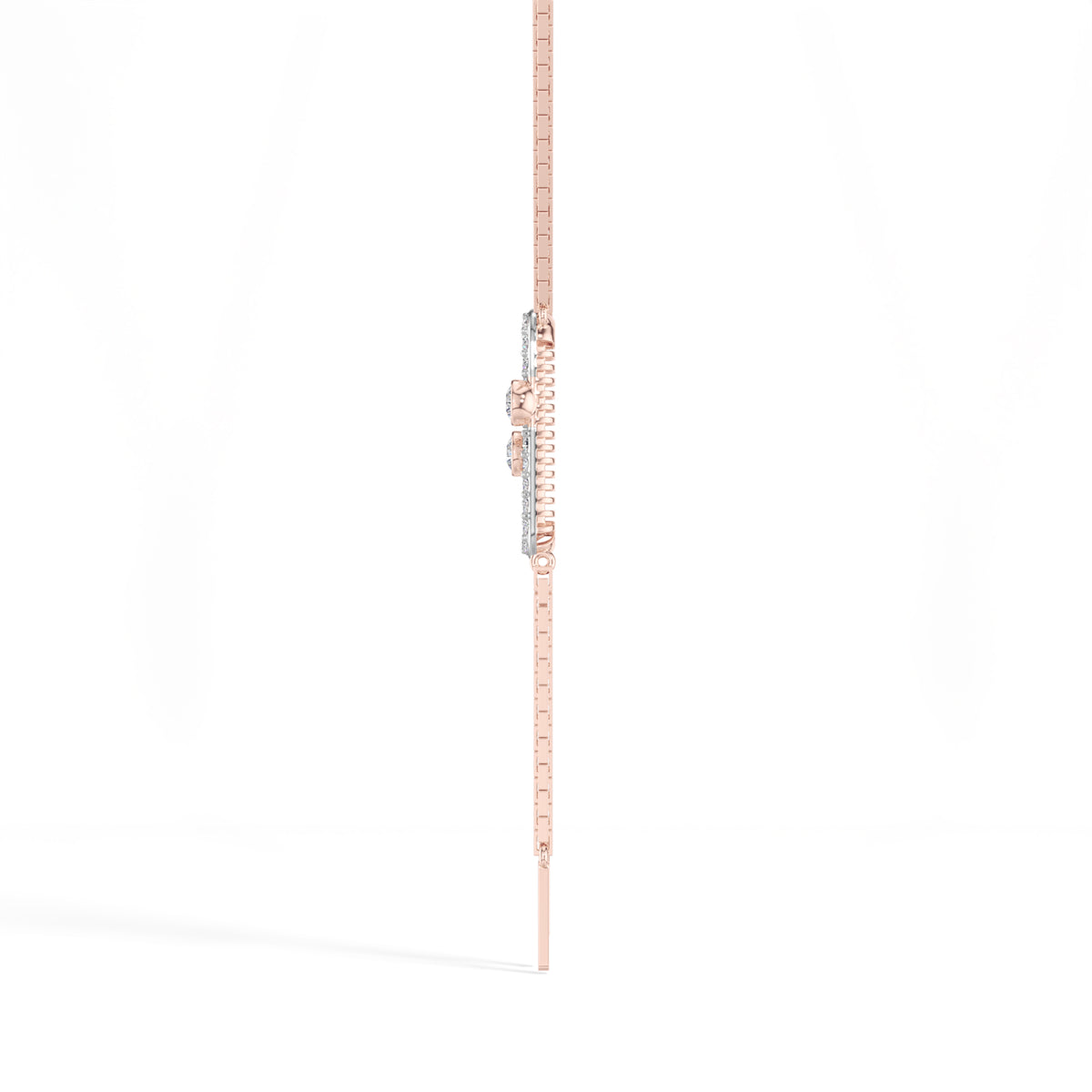 Round Lab Grown Diamond Fringe Y-Sabine Pendant