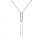 Round Lab Grown Diamond Fringe Y-Sabine Pendant