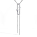 Round Lab Grown Diamond Fringe Y-Sabine Pendant