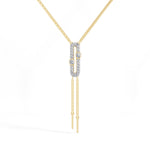 Round Lab Grown Diamond Fringe Y-Sabine Pendant