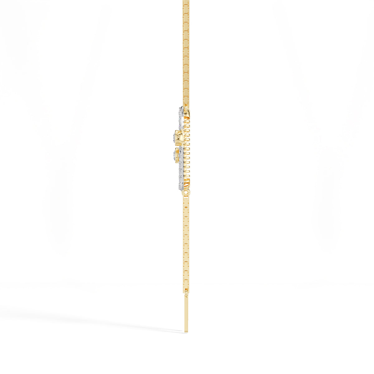 Round Lab Grown Diamond Fringe Y-Sabine Pendant
