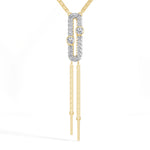 Round Lab Grown Diamond Fringe Y-Sabine Pendant