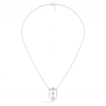 Pear Lab Grown Diamond Three-Stone Oval Frame Isolde Pendant 
