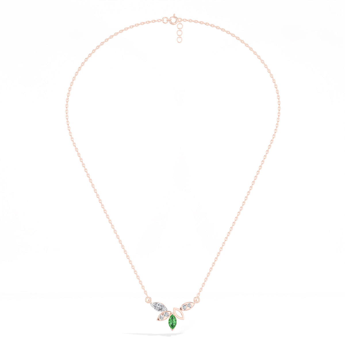 Marquise & Round Lab Grown Diamond Cluster Marlena Pendant  