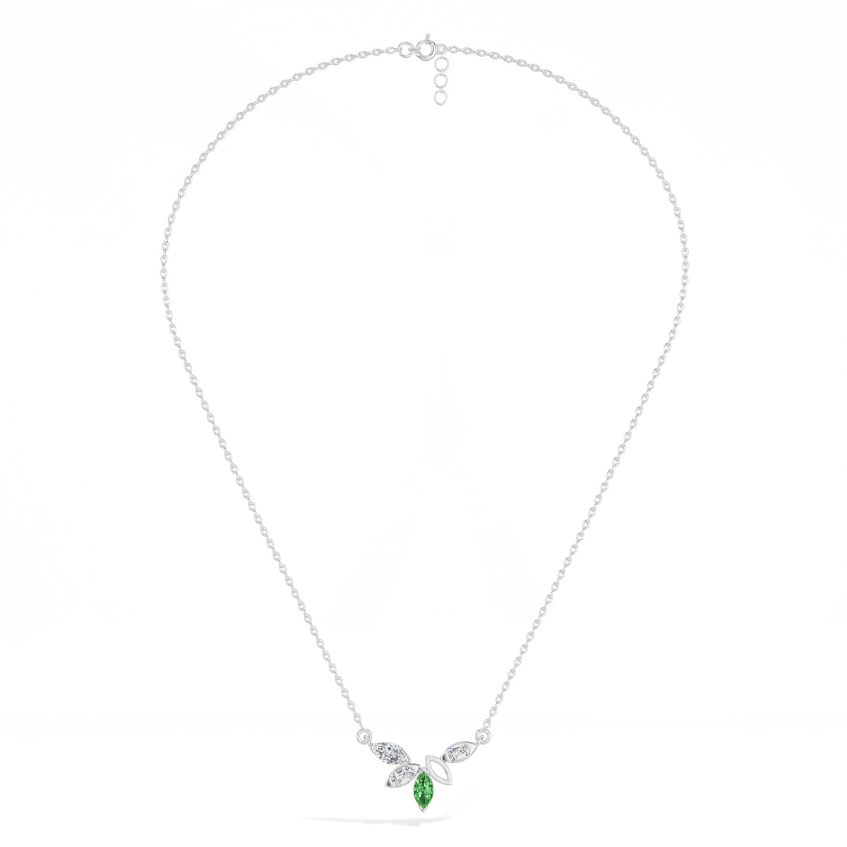 Marquise & Round Lab Grown Diamond Cluster Marlena Pendant  
