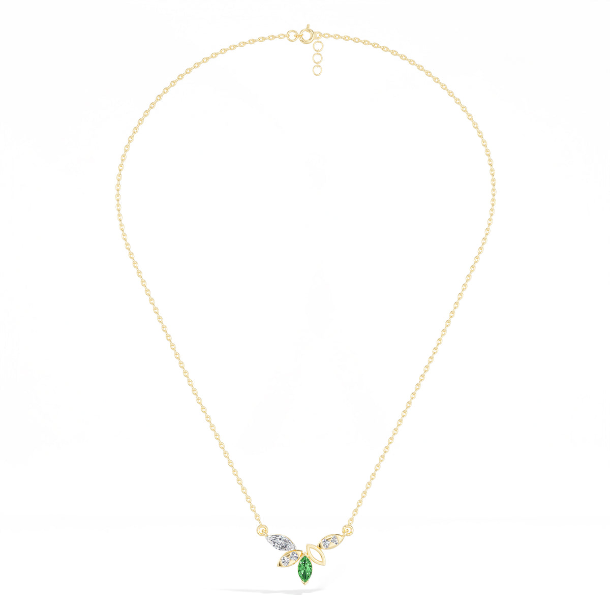 Marquise & Round Lab Grown Diamond Cluster Marlena Pendant  
