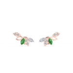 Marquise & Round Lab Grown Diamond Ear Climber Ivara Earrings 