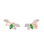Marquise & Round Lab Grown Diamond Ear Climber Ivara Earrings 
