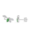 Marquise & Round Lab Grown Diamond Ear Climber Ivara Earrings 