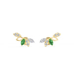 Marquise & Round Lab Grown Diamond Ear Climber Ivara Earrings 