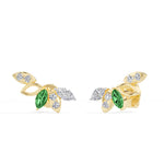Marquise & Round Lab Grown Diamond Ear Climber Ivara Earrings 