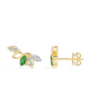 Marquise & Round Lab Grown Diamond Ear Climber Ivara Earrings 