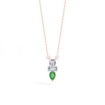 Pear & Emerald Lab Grown Diamond Three-Stone Elowen Pendant 