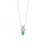 Pear & Emerald Lab Grown Diamond Three-Stone Elowen Pendant 