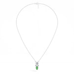 Pear & Emerald Lab Grown Diamond Three-Stone Elowen Pendant 