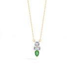 Pear & Emerald Lab Grown Diamond Three-Stone Elowen Pendant 