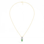 Pear & Emerald Lab Grown Diamond Three-Stone Elowen Pendant 