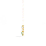 Pear & Emerald Lab Grown Diamond Three-Stone Elowen Pendant 