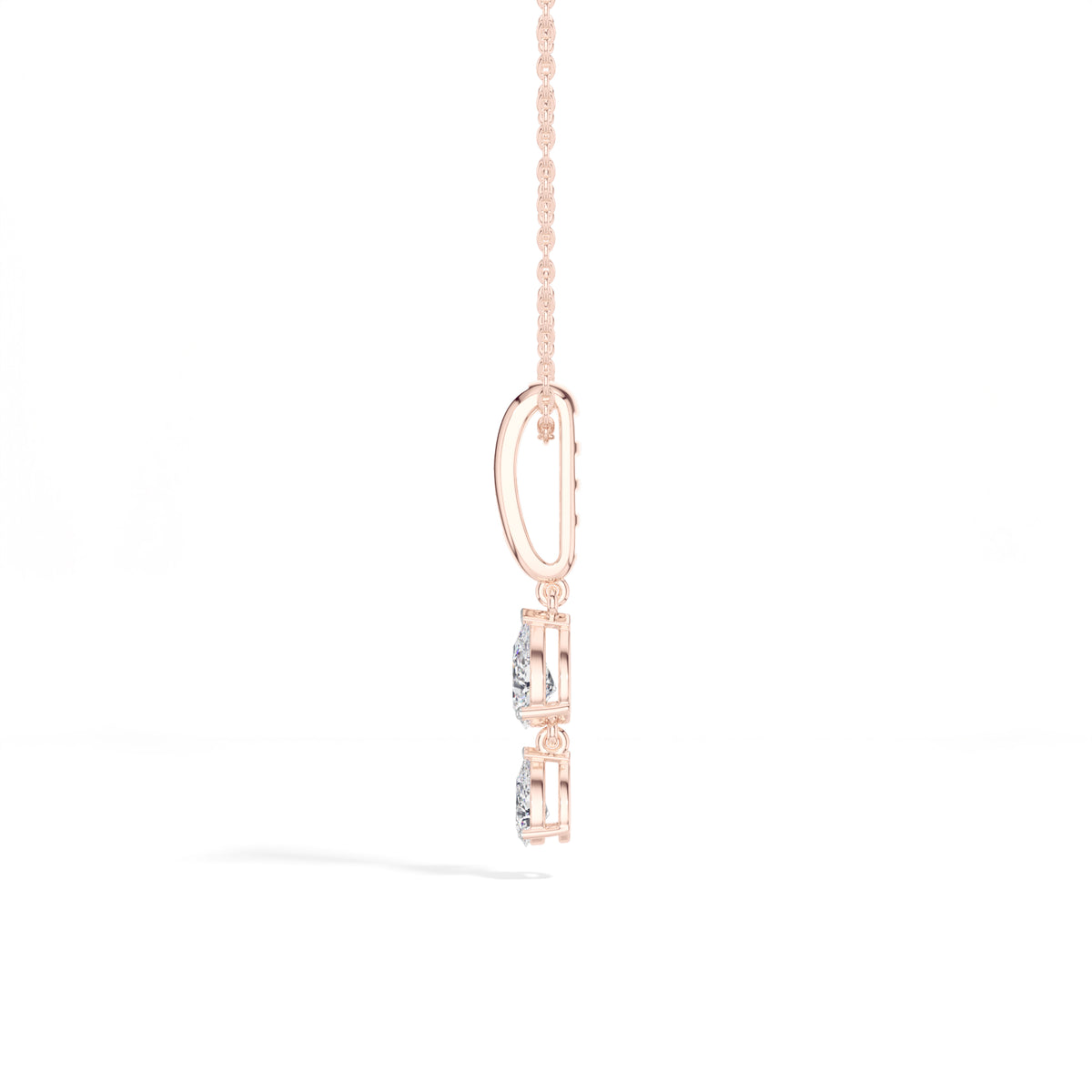Graduated Pear Drop Lab Grown Diamond Pendant Marisol Necklace