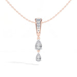 Graduated Pear Drop Lab Grown Diamond Pendant Marisol Necklace