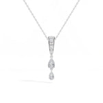 Graduated Pear Drop Lab Grown Diamond Pendant Marisol Necklace