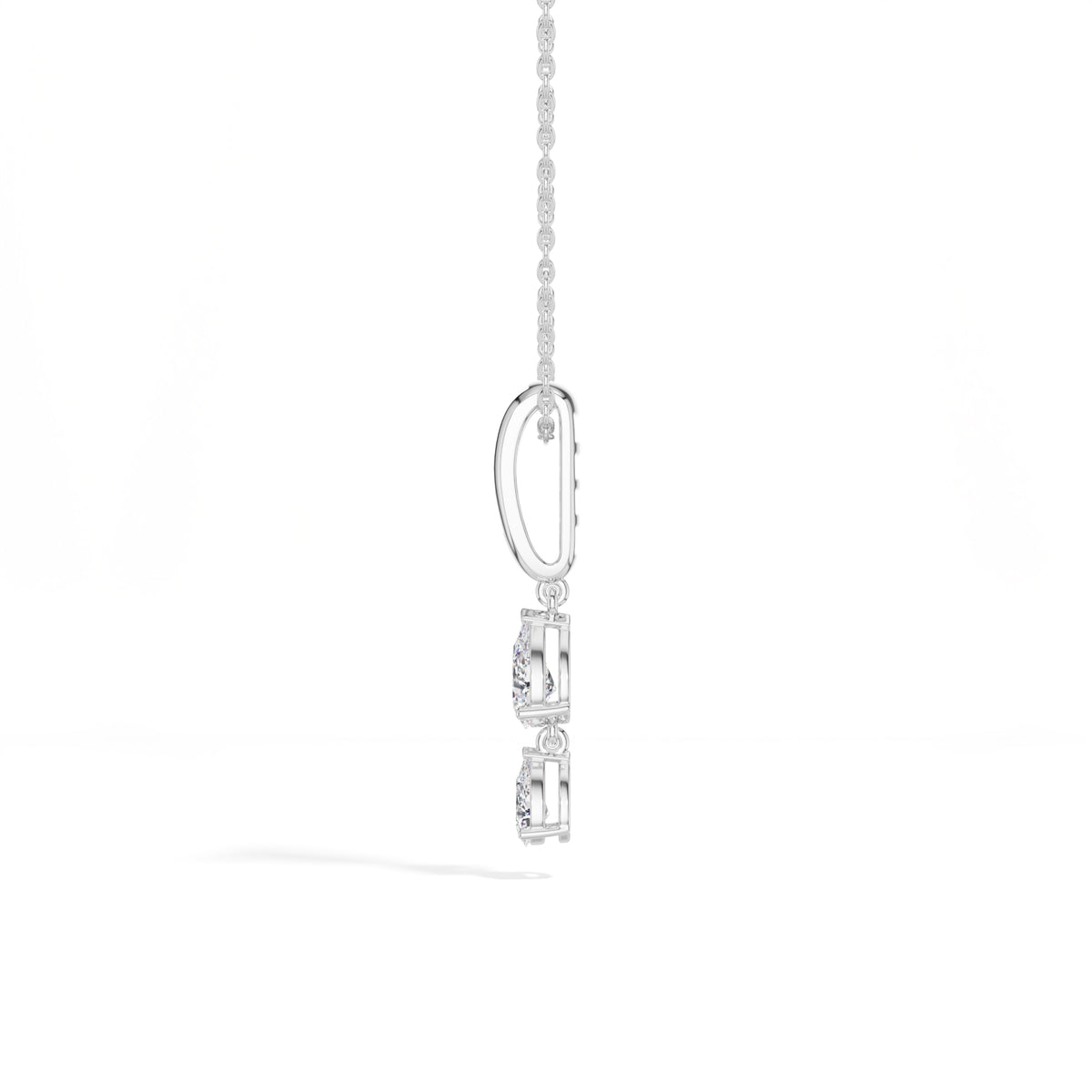 Graduated Pear Drop Lab Grown Diamond Pendant Marisol Necklace