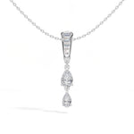 Graduated Pear Drop Lab Grown Diamond Pendant Marisol Necklace