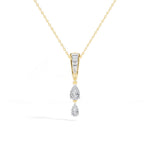 Graduated Pear Drop Lab Grown Diamond Pendant Marisol Necklace