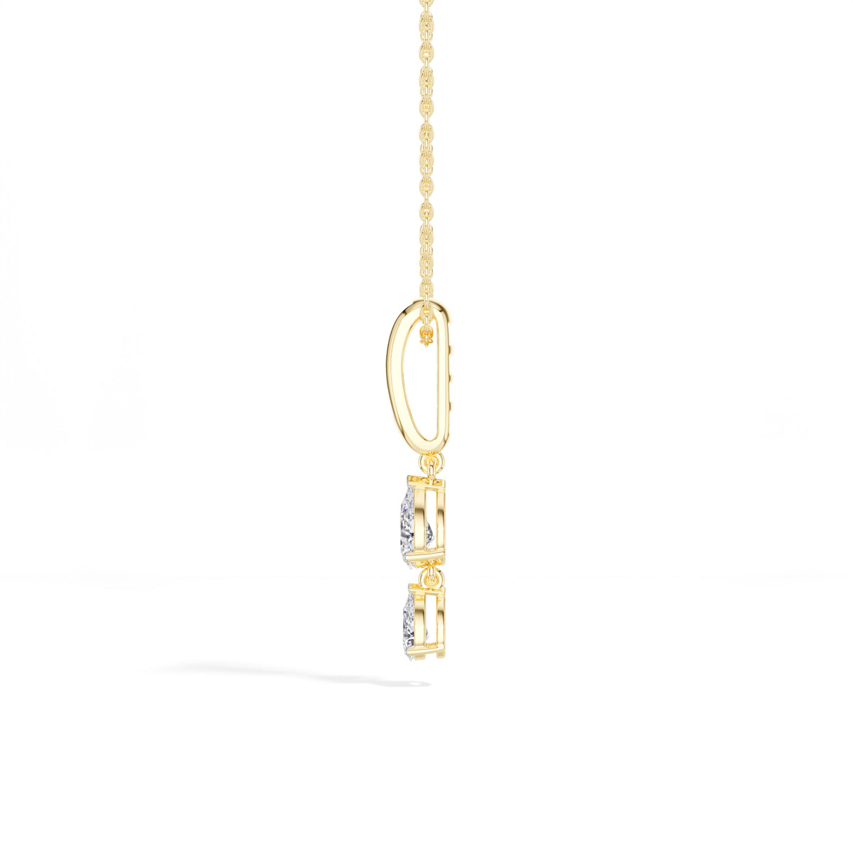 Graduated Pear Drop Lab Grown Diamond Pendant Marisol Necklace