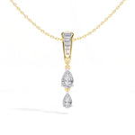 Graduated Pear Drop Lab Grown Diamond Pendant Marisol Necklace